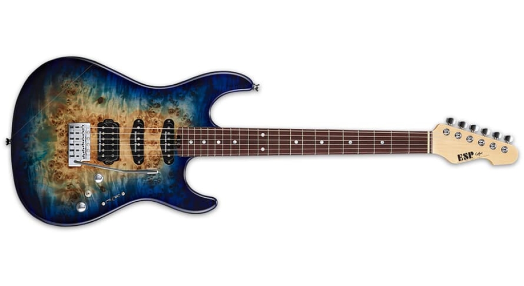 ESP SNAPPER CTM ROSEWOOD NEBULA BLUE BURST